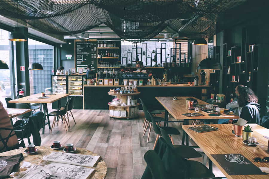 Relaxed café atmosphere